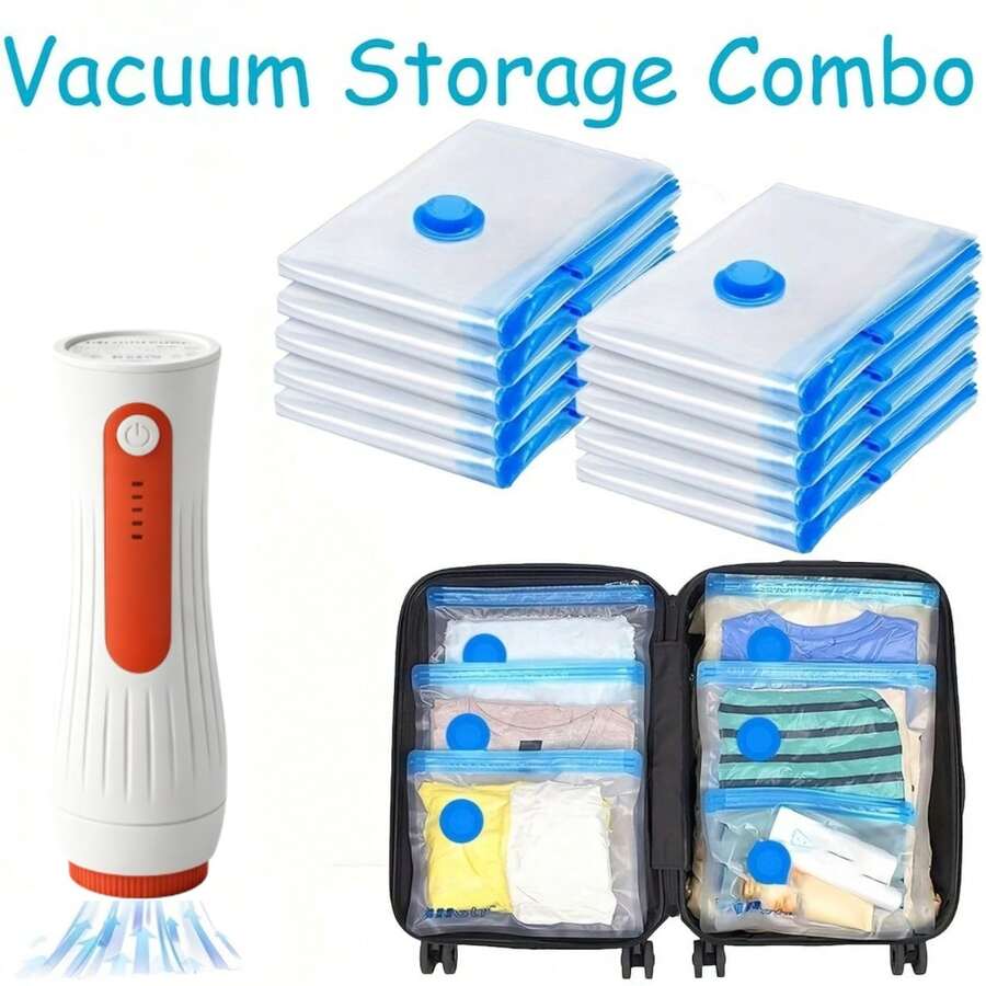 Two-In-One Vacuum Pump, Which Has Both Vacuuming And Inflating Functions, Is Suitable For Vacuum Packaging, Clothing Storage, Such As Swimming Rings, Outdoor Inflatable Sleeping Pads And Inflatable Toys. Camping. Summer.Autumn & Winter