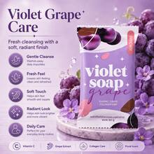 Grape Purple Handmade Soap, Salicylic Acid Brightens Skin Tone, Deeply Cleanses Dead Skin Cells, Improves Roughness And Dullness, Smooths Skin Without Tightness, Dual-Use Bath And Face Soap, Suitable For Men And Women - Other - View 3