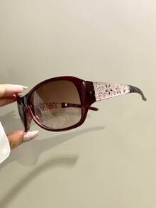 Punk Glasses, Fashion Eyeglasses Frame Legs Floral Pattern Decorative Eyeglasses For Men And Women - Multicolor - View 2