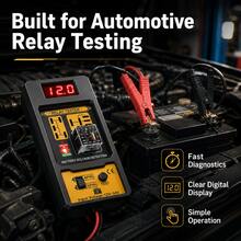 CNB-808 Automotive Relay Tester 12V-24V Digital Display Relay Analyzer 4 Pin 5 Pin Car Battery Voltage Test Tool - one-size - View 6