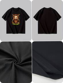 Men T-Shirts - 黑色 - 查看 4