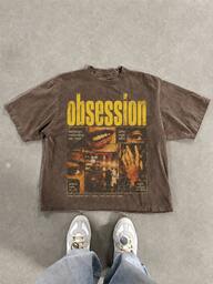 Men's Retro Style Retro Loose Round Neck Casual Washed T-Shirt, 230G Women's T-Shirt, 100% Cotton, Plus Size, Pattern Printed Summer Outfit, EQIZ