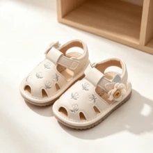 Sepatu Bayi Musim Panas, Sepatu Berbunyi yang Mengeluarkan Suara, Sepatu Balita Anti Selip yang Unik dan Lucu - Krem - View 3