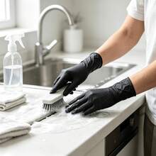 4/50/100PCS Black Disposable Gloves, High-Quality Nitrile Gloves, Suitable For Kitchen, Cleaning, Beauty, DIY, Pet Care And Car Repair, Multi-Purpose Cleaning Gloves, Powder-Free Design, Suitable For Home Cleaning (No Box) - Black - View 6
