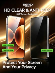 iPhone 15/16/17 Pro/Plus/Pro Max/Air 隱私鋼化玻璃螢幕保護貼，快速安裝防塵托盤全螢幕防窺膜 - 無色 - 查看 7