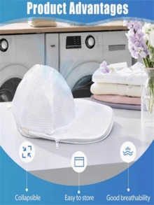 Washing Machine Hat Cleaning Cage, Hat Washer With Mesh Bag, Baseball Cap Cleaning Cover/Protective Cage, Suitable For Cleaning Various Hats - Multicolor - View 5