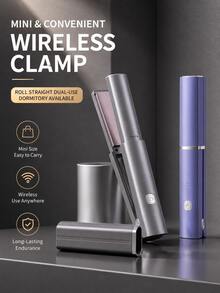 SKYWORTH Alat Pelurus & Pengeriting Rambut Nirkabel Mini, Cocok untuk Rambut Halus, Setrika Datar Paduan Titanium, 3 Pengaturan Suhu, Dapat Diisi Ulang USB, Daya Tahan Baterai 50 Menit, Ciptakan Gaya Halus dan Keriting Bergelombang Lembut Kapan Saja - MultiWarna - View 6