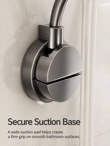 1pc Drill-Free Suction Cup Shower Head Holder, Adjustable Handheld Shower Bracket, Strong Suction Wall-Mounted Shower Storage Rack, Suitable For Tile And Glass Smooth Surfaces, Bathroom Shower Accessories - A - View 8