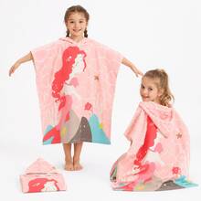 nerd hunters Kids Hooded Poncho Towel - Mermaid - 彩色 - 查看 1
