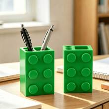 1pc Creative 3D Printed Modular Pen Holder/Toothbrush Holder Storage, Nestable Bathroom Countertop Organizer For Toothpaste And Toothbrush Set, Also Suitable For Pens, Pencils, Brushes, Etc. Perfect For Bathroom, Desk Decoration, Classroom, Office, Home Decor. Great For Back To School And Graduation Season. - Multicolor - View 3
