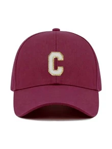 1pc Y2K Street Style Customized Initial Baseball Cap, UV Protection Breathable Summer Sun Hat, Adjustable Face-Slimming Cap, Unisex - Multicolor - View 24