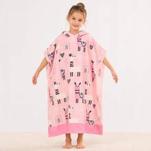 nerd hunters Kids Hooded Poncho Towel - Llama - 彩色 - 查看 5