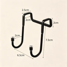1/3/5pcs Multi-Function Stainless Steel S-Shaped Double Hooks, Removable No-Drill No-Adhesive Design, Kitchen Cabinet Bathroom Towel Coat Storage Rack - Multicolor - View 8
