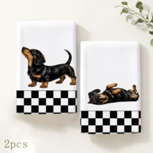 2/4/6pcs, Dog Pattern Printed Kitchen Towels, Super Soft Microfiber Highly Absorbent Tea Towels, Dish Cloths, Cleaning Towels, Hand Towels, Suitable For Cooking, Baking, Wiping Cleaning And Kitchen Decor, Kitchen Accessories, Daily Essentials - Multicolor - View 15