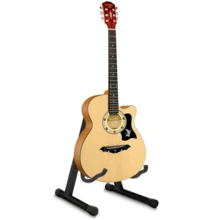 Crystals Foldable A-Frame Guitar Stand - Universal Fit For Acoustic, Electric & Bass - Black - View 7