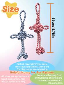 Interactive Pet Rope Toy, Chinese Knot Design, Teeth Cleaning Dog Toy, Helps Pets Relieve Boredom, Suitable For Indoor And Outdoor Tug-Of-War Games - Multicolor - View 3