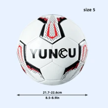 1Pc YUNCU Wear-Resistant Soccer Ball, Training Match Football, Physical Exercise,Non-Slip Stitched Ball For Indoor And Outdoor - Red - View 10