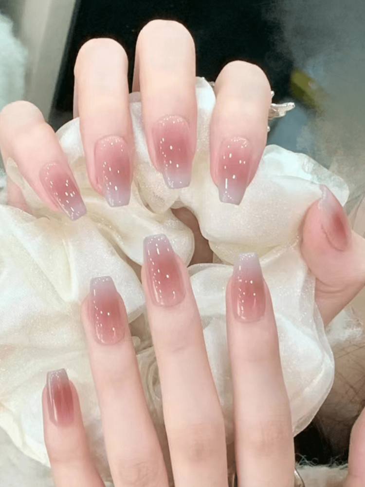 Semi Cured Gel Nail Strips , 20 Pcs Gel Nail Wraps, Stickers, UV Light Required, Salon Quality, Long Lasting - Mauve Purple - View 4