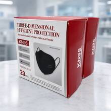Caja De Cubrebocas Negro Para Adulto Kn95 20 Pz - Negro - Ver 10