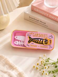 1pc Creative Sardine Can Jewelry Storage Box, With Double Fish Bone Shaped Storage Rack Inside, Can Easily Organize Earrings, Rings, Necklaces, Bracelets And Other Jewelry, Effectively Prevent Tangling And Loss, Making Every Piece Of Jewelry Clearly Visible. Compact And Lightweight Size Convenient For Placement On Vanity, Bedside Table, Desk, Also Suitable For Putting In Handbag Or Luggage - View 12