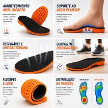 Palmilha Gel P.u Macia Confortável Trekday Confortável para Ficar Muito Tempo em Pé Bota Sapato Botina Tênis Descanso para os Pés - 2 PARES - Visão 2