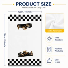 2/4/6pcs, Dog Pattern Printed Kitchen Towels, Super Soft Microfiber Highly Absorbent Tea Towels, Dish Cloths, Cleaning Towels, Hand Towels, Suitable For Cooking, Baking, Wiping Cleaning And Kitchen Decor, Kitchen Accessories, Daily Essentials - Multicolor - View 11
