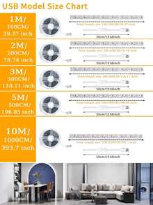 High Brightness LED Light Strip, Flexible LED Light Bar, USB Powered, With Button Switch, TV Background Decoration Light, Warm White/Cool White, Easy Installation, Suitable For TV Background, Bedroom, Living Room, Hallway, Kitchen, DIY Decoration - White - View 7