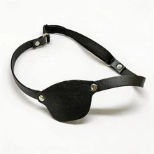 1 pieza Parche de ojo de pirata de cuero negro - Parche de un solo ojo ajustable. Accesorio de disfraz de cosplay vintage unisex, perfecto para Halloween, mascarada, actuación en el escenario y fiesta temática - Antifaz - Ver 7