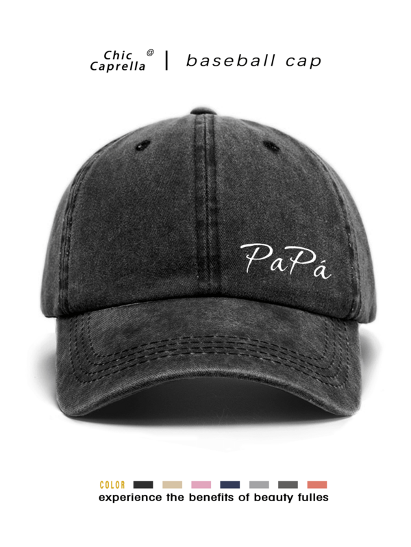 Classic Vintage Y2K Washed "PAPA" Original Baseball Cap Trucker Hat, Unisex Men's And Women's Hat, Suitable For All Seasons Spring Summer Autumn Winter, Perfect Gift For Valentine's Day, Bachelor Party, Father's Day, Mother's Day, Teacher's Day, Back To School, Halloween, Bride, Student, Teacher, Essential For Women's Summer Travel Beach Seaside, Women's Beach Hat, Bride Wedding Essential, Women's Accessories In Pink, Black Puerto Rico Casual Headwear Women's Trucker Hat