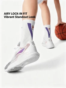 Li-Ning BADFIVE Rookie Unisex Retro Cushioned Basketball Casual Shoes Off ABCV007 - White - View 3