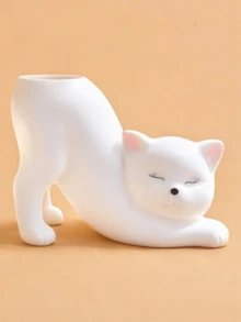 1pc Cat-Shaped Vase, Suitable For Placing On Living Room Tabletop As Home Decor - Multicolor - View 9