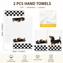 2/4/6pcs, Dog Pattern Printed Kitchen Towels, Super Soft Microfiber Highly Absorbent Tea Towels, Dish Cloths, Cleaning Towels, Hand Towels, Suitable For Cooking, Baking, Wiping Cleaning And Kitchen Decor, Kitchen Accessories, Daily Essentials - Multicolor - View 10