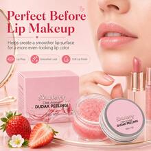 Scrub Bibir Stroberi, Melembapkan dan Mengelupas, Tidak Lengket, Membuat Bibir Lembut dan Halus, 30g - Strawberry - View 7