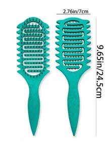 1pc Upgraded New Curly Hair Comb, Special Bristle Structure, Suitable For Various Hairstyles, Reduces Hair Loss And Pulling, Detangles Hair, Unisex, Easily Create Curly Hair - Multicolor - View 4