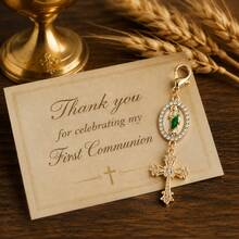 20Pcs St Jude Cross Keychain Ornaments, Religious Saint Jude Medal Bag Decorations, Baptism Communion Confirmation Guest Thank You Gifts, Catholic Church Event Favors - Cut-out Holy Father Cross - View 8