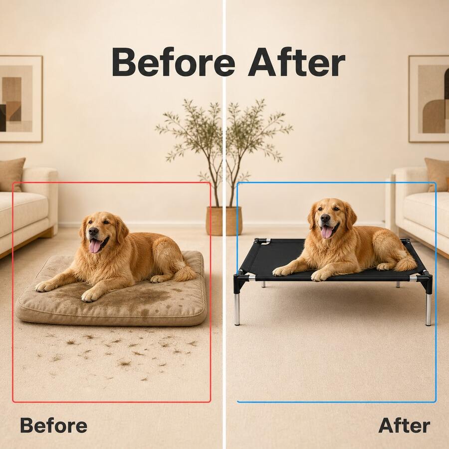 All-Season Detachable Pet Cot, Sturdy Breathable Dog Bed Cat Bed, Small Pet Universal Pet Bed