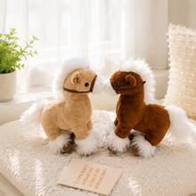 1个逼真的俄罗斯三驾马车毛绒玩具，柔软填充动物玩偶，沙发靠垫装饰，儿童生日/复活节/母亲节/斋月礼物 - 彩色 - 查看 3