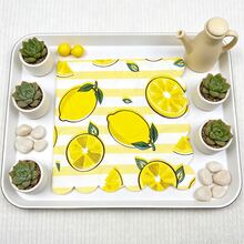 80 Pcs 13 * 13 Inch Lemon Printed Disposable Napkins With Wavy Lace Design, Suitable For Summer Parties, Picnics, Barbecues, Birthday Parties, Daily Home Use, Pool Parties, Cafes, Fruit Themed Table Decoration, And Tabletop Decoration. - View 9