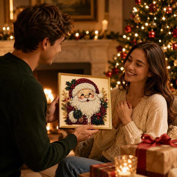 Christmas Theme DIY Diamond Painting Craft Kit, Christmas Tree, Santa Claus, Reindeer, Wreath And Christmas Stocking Multiple Patterns Available, Fun And Rewarding Hands-On Diamond Painting, Can Be Framed As Living Room Bedroom Holiday Decor After Completion, Also Suitable As Christmas Gift, Friend Gift, Parent-Child Craft And Holiday Creative Gift