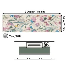 1pc European And American Fresh Tropical Floral Classic Pattern Runner Rug, Suitable For Bathroom, Kitchen, Entrance, Hallway, Bedside, Living Room, Bedroom, All Season Soft Machine Washable Mat, Home Decor - Multicolor - View 16