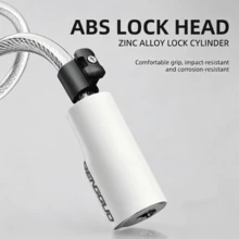 1 buah Kunci Kabel Baja Portabel untuk Sepeda, Anti-Potong, Anti-Pencurian, Kepala Kunci Paduan dengan Braket Pemasangan, Aksesori Anti-Pencurian untuk Sepeda dan Skuter Listrik (Termasuk 2 Kunci) - MultiWarna - View 8