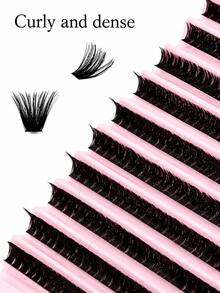 80D Dense Segmented Fluffy 200 Clusters Large Capacity DIY Single Cluster False Eyelashes, Natural Voluminous Reusable Easy For Beginners, Thickened Lashes For Party Stage Makeup Holiday Date Atmosphere - DD - View 3