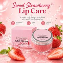 Scrub Bibir Stroberi, Melembapkan dan Mengelupas, Tidak Lengket, Membuat Bibir Lembut dan Halus, 30g - Strawberry - View 4