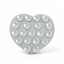 SONH 1PC Heart-Shaped Silicone Double-Sided Suction Cup 19-Piece Heart | Washable & Reusable, Firm Grip Without Falling Off | Suitable For Phone/Tablet Stand And Car Dashboard Mount - Upgraded Version In Multiple Colors - View 18
