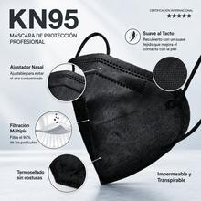 Caja De Cubrebocas Negro Para Adulto Kn95 20 Pz - Negro - Ver 6