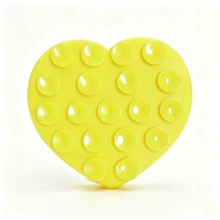 SONH 1PC Heart-Shaped Silicone Double-Sided Suction Cup 19-Piece Heart | Washable & Reusable, Firm Grip Without Falling Off | Suitable For Phone/Tablet Stand And Car Dashboard Mount - Upgraded Version In Multiple Colors - View 25