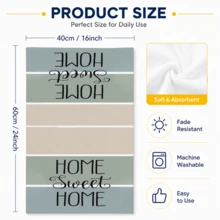 2/4/6pcs, Floral Pattern Printed Kitchen Towels, Ultra-Soft Microfiber High Absorbency Tea Towels, Dish Cloths, Cleaning Towels, Hand Towels, Suitable For Cooking, Baking, Wiping Cleaning And Kitchen Decoration, Kitchen Accessories, Daily Essentials - Multicolor - View 10