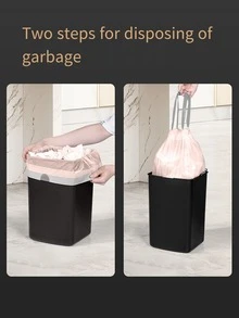 60pcs 10L Bathroom Trash Bags, Thickened Durable Disposable Thin Trash Bags Suitable For Home, Office, Bedroom, Small Trash Bags, Multi-Color Household Outdoor Trash Can Liners, Leak-Proof For Car, Office, Pet Waste. Stain-Resistant Effort-Saving Multi-Color Trash Bags Suitable For Kitchen, Bathroom, Home. - Pink - View 4