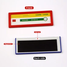 5pcs Magnetic Label Clips, Reusable Data Card Holders With Transparent Plastic Protective Covers, Suitable For Whiteboards, Metal Cabinets, Home Office, Storage Cabinets And Warehouse Organization Magnetic Shelf Labels - Multiple Specifications - View 5