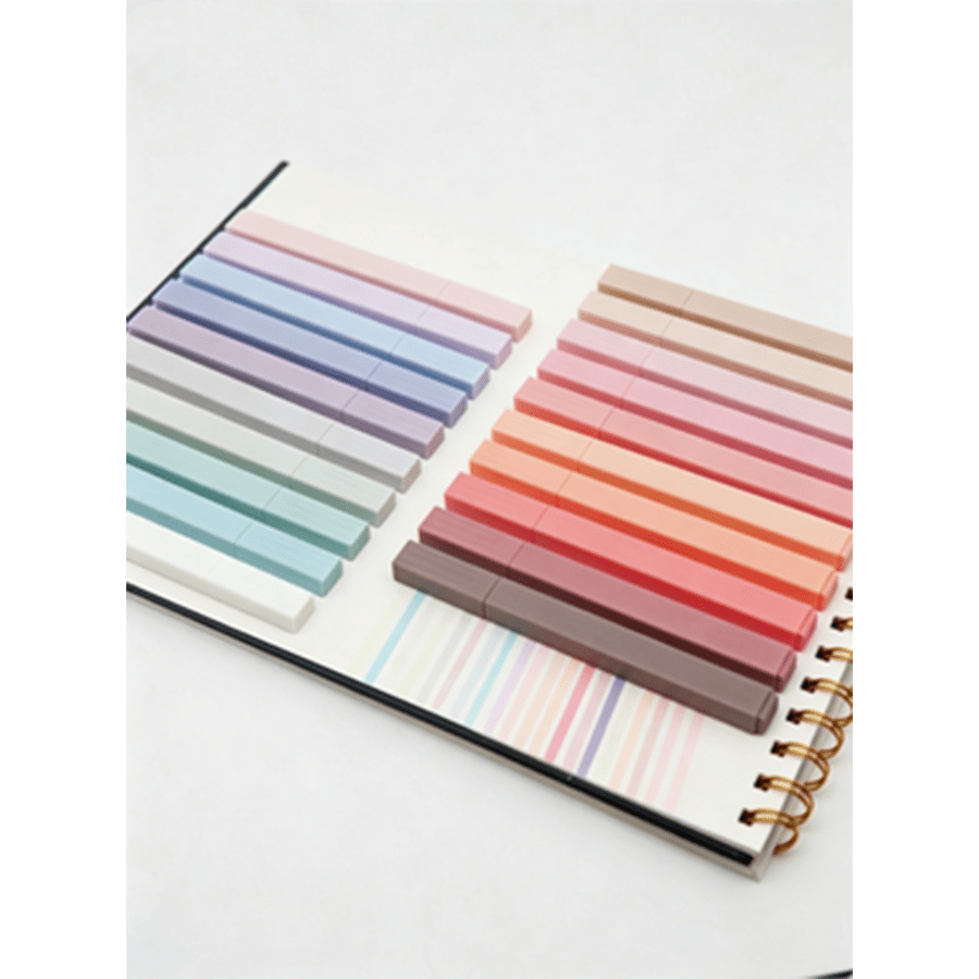 20pcs Soft Tone Morandi Square Highlighters, Elegant Beveled Tip Design, No Bleeding Or Smudging, Suitable For Highlighting, Journaling, Studying And Office Supplies, Back To School Essential